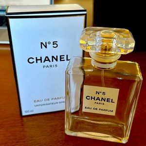 Empty Chanel no5 bottle with box eau de parfum 100ml